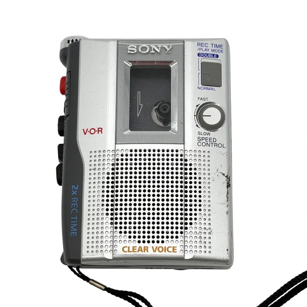 Sony TCM-200DV Cassette Handheld Voice Recorder Silver VOR Parts Doesn't Spin
